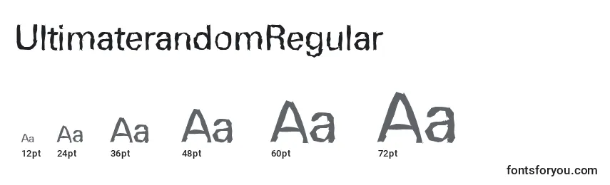 Размеры шрифта UltimaterandomRegular