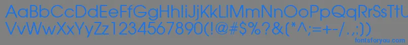 Avantgarde Font – Blue Fonts on Gray Background