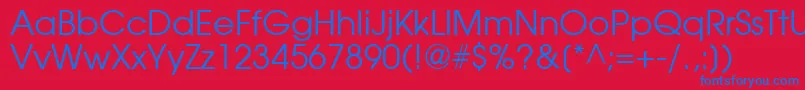 Avantgarde Font – Blue Fonts on Red Background
