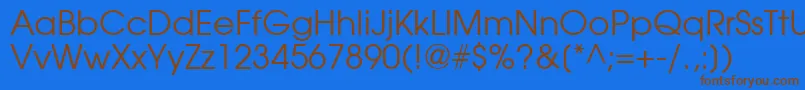 Avantgarde Font – Brown Fonts on Blue Background