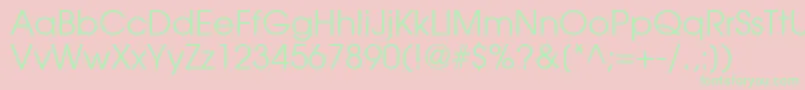 Avantgarde Font – Green Fonts on Pink Background
