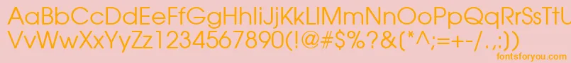 Avantgarde Font – Orange Fonts on Pink Background
