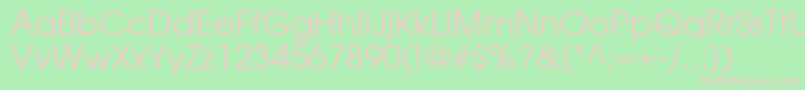 Avantgarde Font – Pink Fonts on Green Background