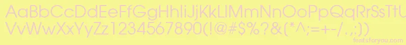 Avantgarde Font – Pink Fonts on Yellow Background