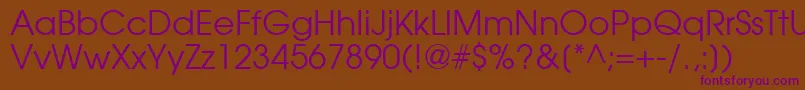 Avantgarde Font – Purple Fonts on Brown Background