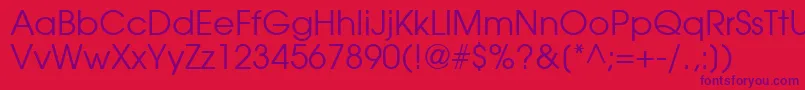 Avantgarde Font – Purple Fonts on Red Background