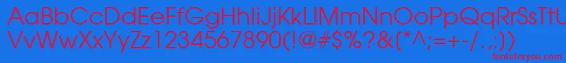 Avantgarde Font – Red Fonts on Blue Background