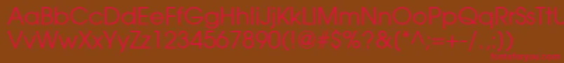 Avantgarde Font – Red Fonts on Brown Background