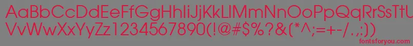 Avantgarde Font – Red Fonts on Gray Background