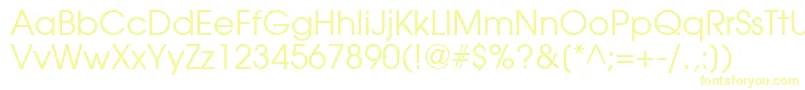 Avantgarde Font – Yellow Fonts on White Background