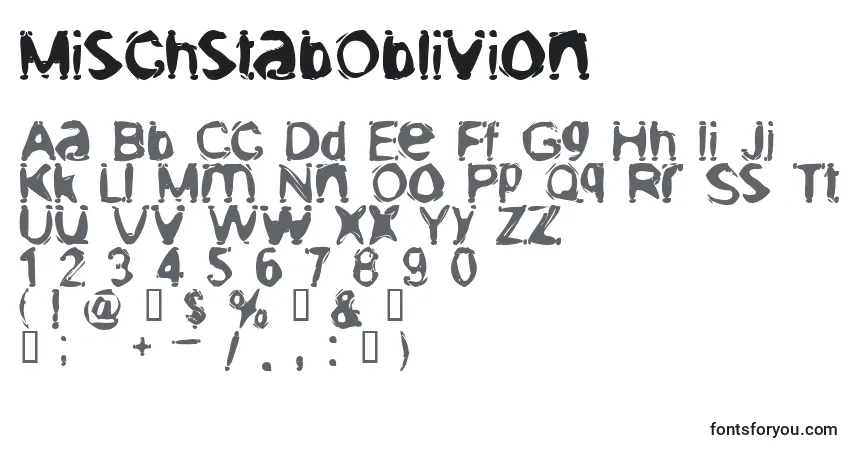 Schriftart MischstabOblivion – Alphabet, Zahlen, spezielle Symbole