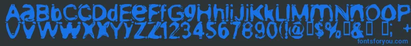 MischstabOblivion Font – Blue Fonts on Black Background