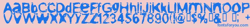 MischstabOblivion Font – Blue Fonts on Pink Background