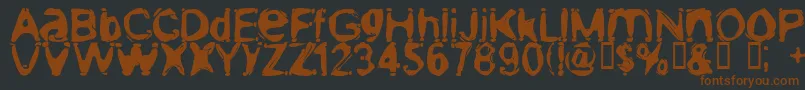 MischstabOblivion-fontti – ruskeat fontit mustalla taustalla