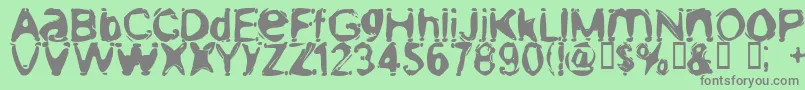 MischstabOblivion Font – Gray Fonts on Green Background