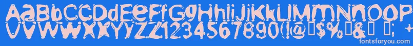 MischstabOblivion Font – Pink Fonts on Blue Background