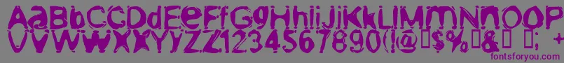 MischstabOblivion Font – Purple Fonts on Gray Background