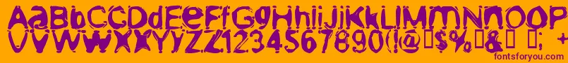 MischstabOblivion Font – Purple Fonts on Orange Background