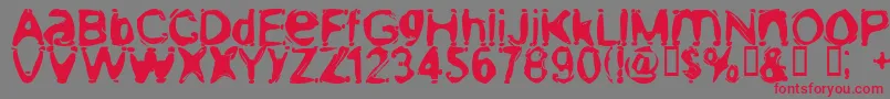 MischstabOblivion Font – Red Fonts on Gray Background