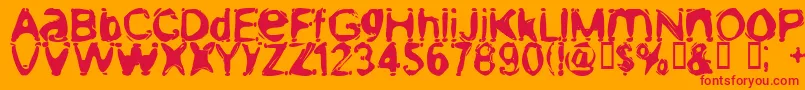 MischstabOblivion Font – Red Fonts on Orange Background