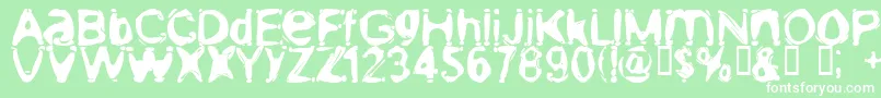 MischstabOblivion Font – White Fonts on Green Background