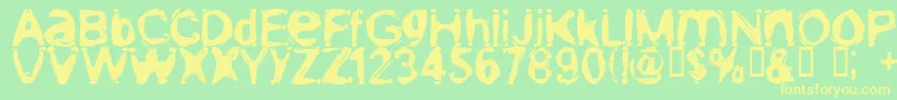 MischstabOblivion Font – Yellow Fonts on Green Background