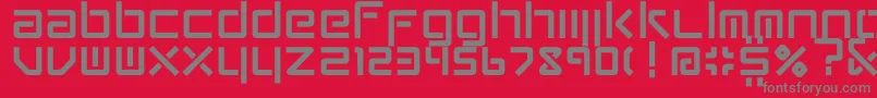 ConradiSquare Font – Gray Fonts on Red Background