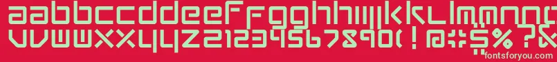 ConradiSquare Font – Green Fonts on Red Background