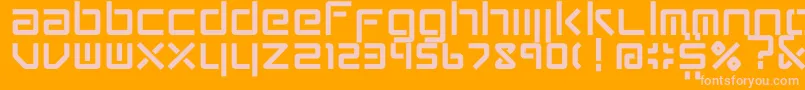 フォントConradiSquare – オレンジの背景にピンクのフォント