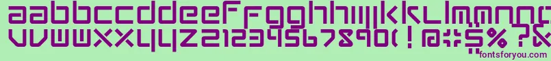 ConradiSquare Font – Purple Fonts on Green Background