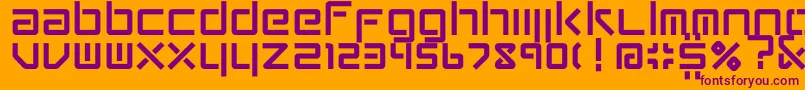 ConradiSquare Font – Purple Fonts on Orange Background