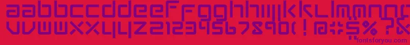 ConradiSquare Font – Purple Fonts on Red Background