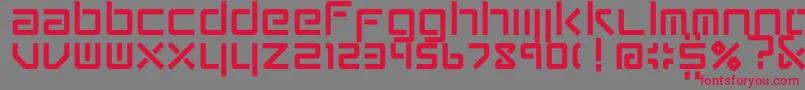 ConradiSquare Font – Red Fonts on Gray Background