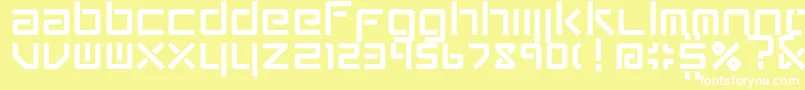 ConradiSquare Font – White Fonts on Yellow Background