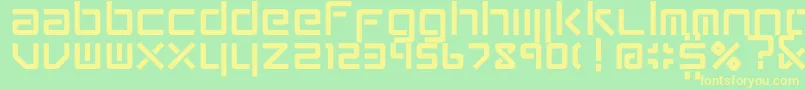 ConradiSquare Font – Yellow Fonts on Green Background