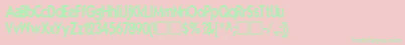 Elegance104RegularTtcon-Schriftart – Grüne Schriften auf rosa Hintergrund