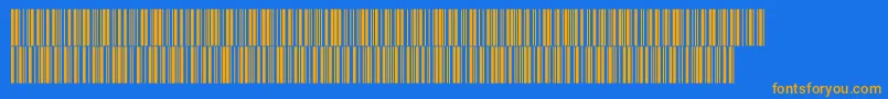 Fonte V300020 – fontes laranjas em um fundo azul