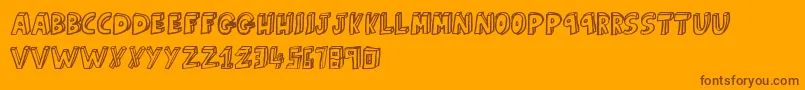 Шрифт JustAKid – коричневые шрифты на оранжевом фоне