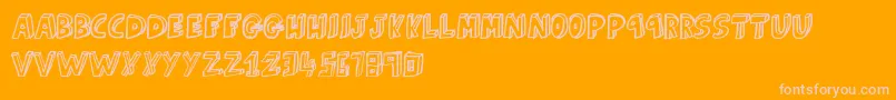 fuente JustAKid – Fuentes Rosadas Sobre Fondo Naranja