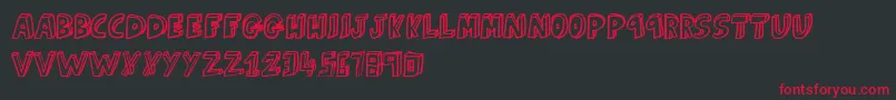 JustAKid Font – Red Fonts on Black Background