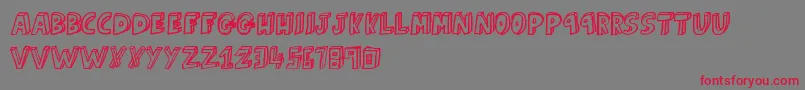 JustAKid-Schriftart – Rote Schriften auf grauem Hintergrund