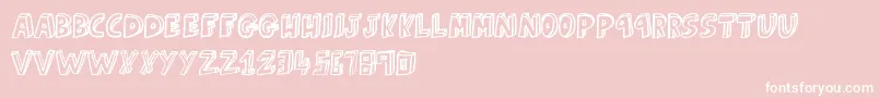 JustAKid Font – White Fonts on Pink Background