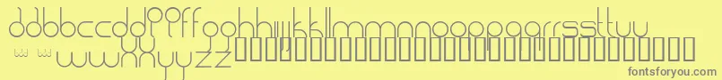 Fonte BadlobsterNormal – fontes cinzas em um fundo amarelo