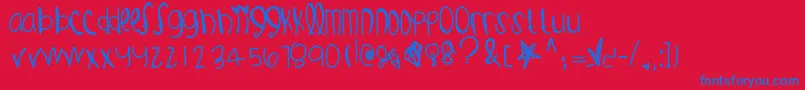 Gustofwind Font – Blue Fonts on Red Background