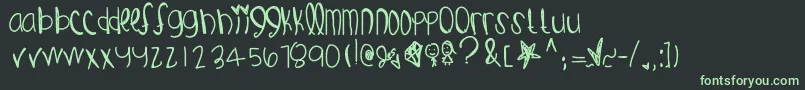 Gustofwind Font – Green Fonts on Black Background