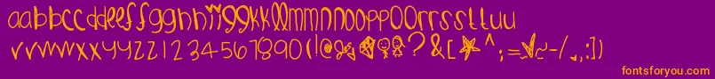 Gustofwind Font – Orange Fonts on Purple Background