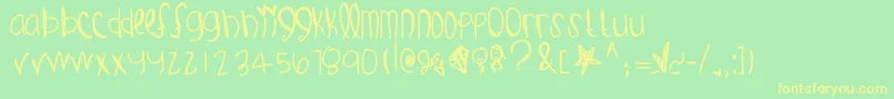 Gustofwind Font – Yellow Fonts on Green Background