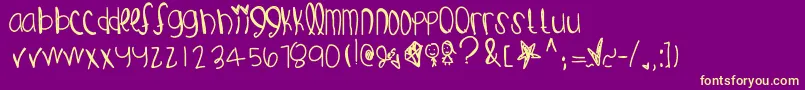 Gustofwind Font – Yellow Fonts on Purple Background