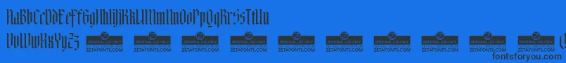 AdlibitumTrial Font – Black Fonts on Blue Background