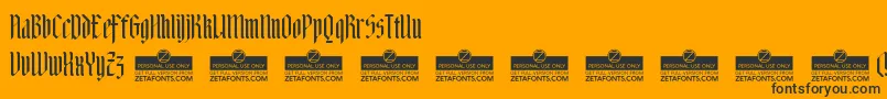 AdlibitumTrial Font – Black Fonts on Orange Background